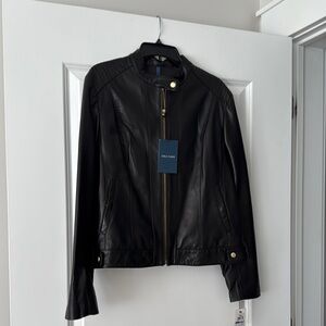 Cole Haan Black Leather Jacket for Women
